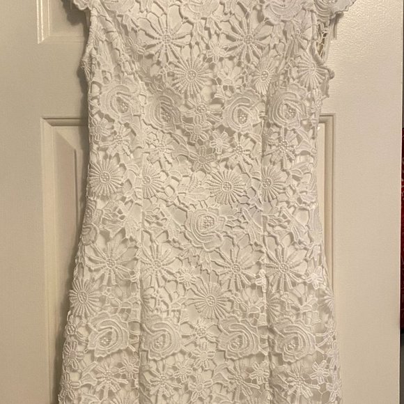 Lulu's, Chic White Lace Dress - Picture 3 of 4